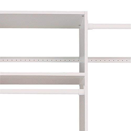 Easy Track Hanging Closet Kit Wardrobe Storage Clothing Organizer Rack, White