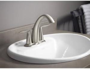 Kohler Alteo® Centerset 4" Bathroom Faucet with Pop-Up Drain Assembly, 2-Handle Bathroom Sink Faucet, 1.2 gpm