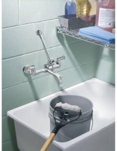 Moen M-DURA Rough Chrome Two-Handle Service Sink Faucet