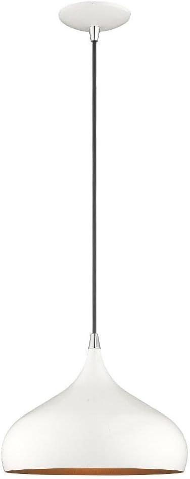 Livex Lighting Amador 1 - Light Pendant in  Shiny White