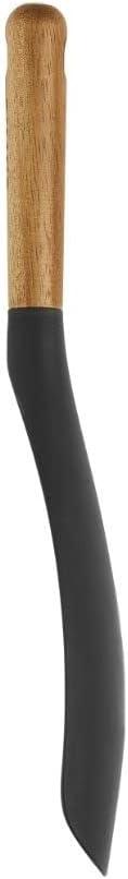 30cm Black Silicone and Acacia Wood Multipurpose Serving Spoon