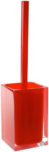 Red Acrylic Contemporary Toilet Brush Holder