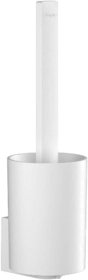 Modern White Wall-Mounted Toilet Brush Holder