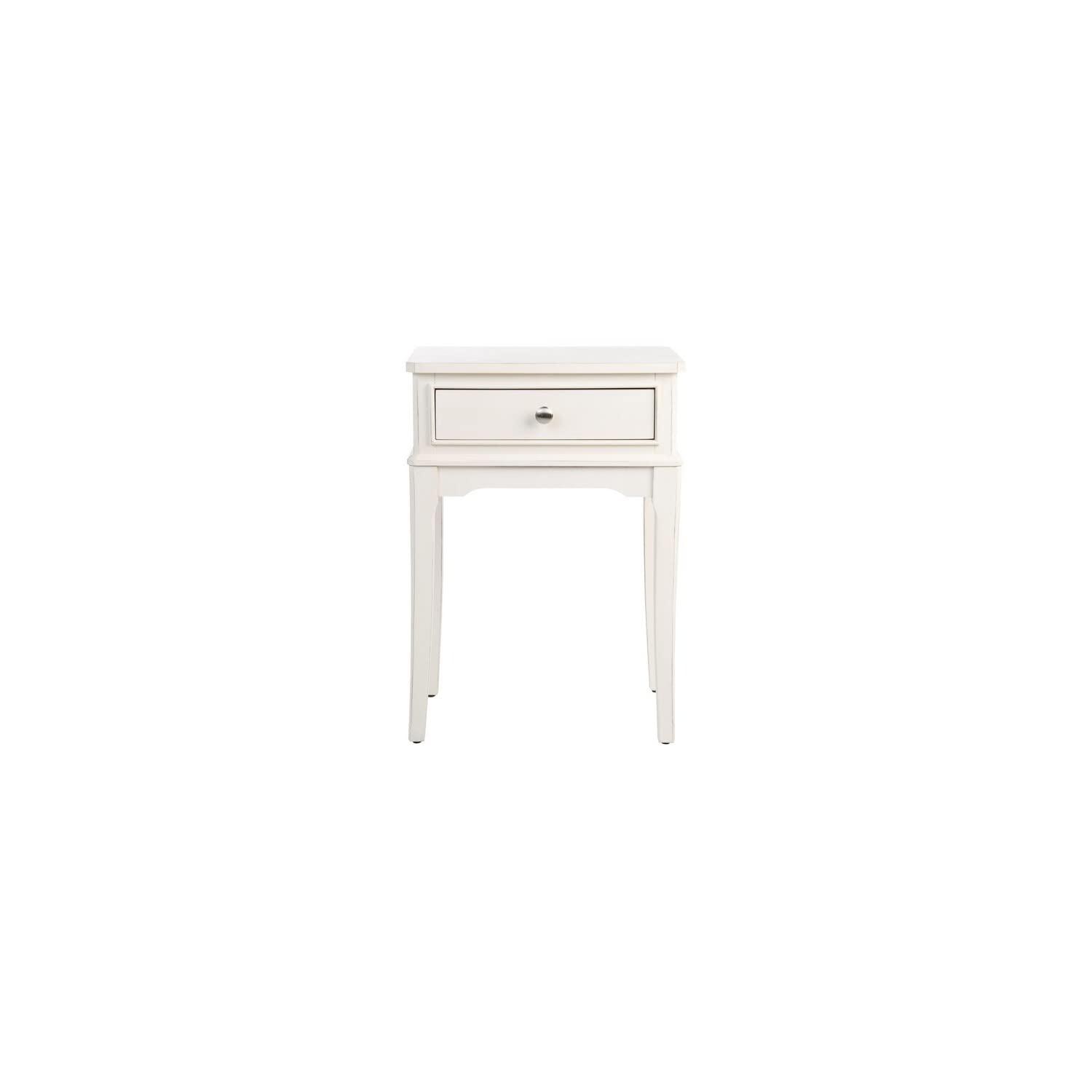 Opal 1 Drawer Accent Table - Distressed White - Safavieh.