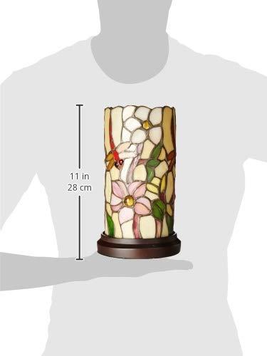 Amora Lighting Tiffany Style Dragonfly Hand-Crafted Mini Table Lamp 10 Inch Tall