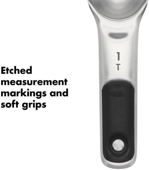 OXO Good Grips Stainless Steel Measuring Spoons with Magnetic Snaps