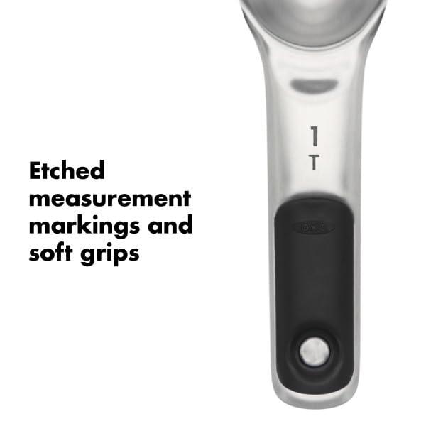 OXO Good Grips Stainless Steel Measuring Spoons with Magnetic Snaps