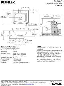 Archer® Vitreous China Rectangular Drop-In Bathroom Sink with Overflow