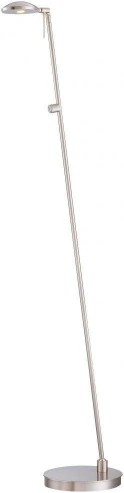 Adjustable Brushed Nickel LED Pharmacy Floor Lamp