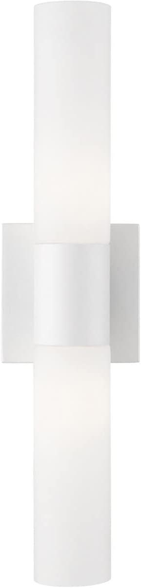 Livex Lighting Textured White ADA 2-Light Vanity Sconce