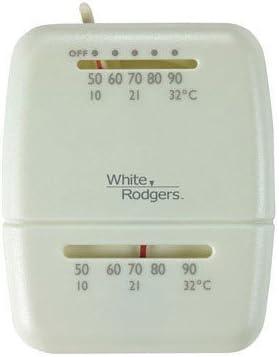 White Rodgers Rectangular White Mechanical Heating Thermostat