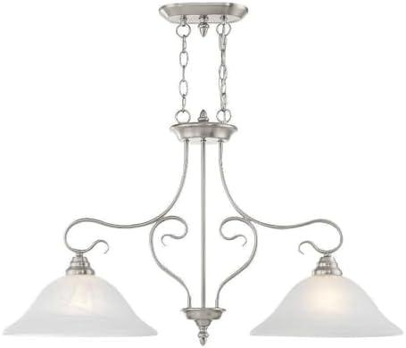 Livex Lighting Coronado 2 - Light Island Pendant Light in  Brushed Nickel