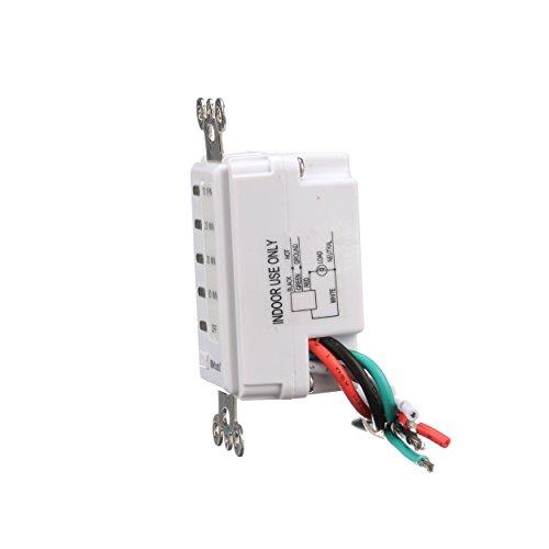 Woods 59008 Decora Style 60-30-20-10 Minute Preset Wall Switch Timer, White, 60-Minute