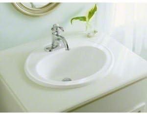 Pennington Ceramic Oval Drop-In Bathroom Sink with Overflow