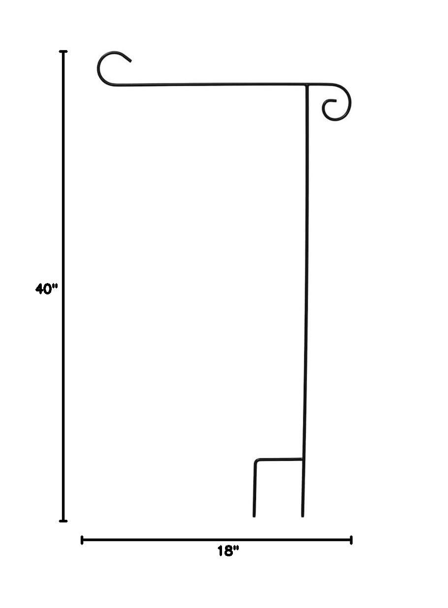 Briarwood Lane Wrought Iron Black Garden Flag Stand