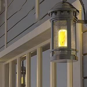 Njide LED Flame Light Bulb, Upgraded 4 Modes Fire Light Bulbs with Upside Down Effect, E26 Base Flickering Light Bulbs for Halloween Decorations, Christmas, Outdoor, Indoor, Home