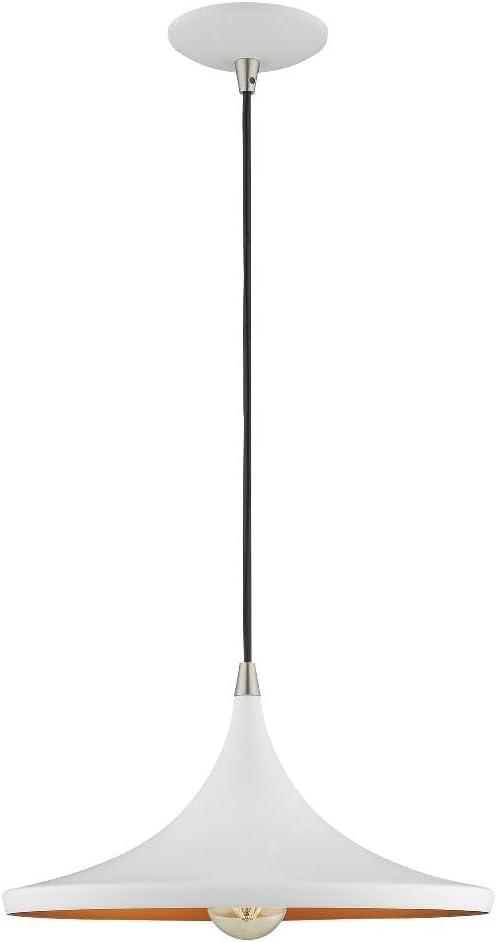 Livex Lighting Metal Shade 1 - Light Chandelier in  Black