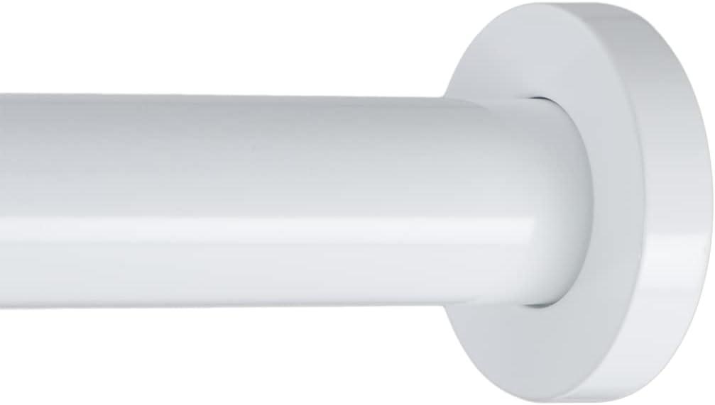 Ivilon Tension Curtain Rod - Hexagonal Spring Tension Rod for Windows or Shower, 24 to 36 Inch, White