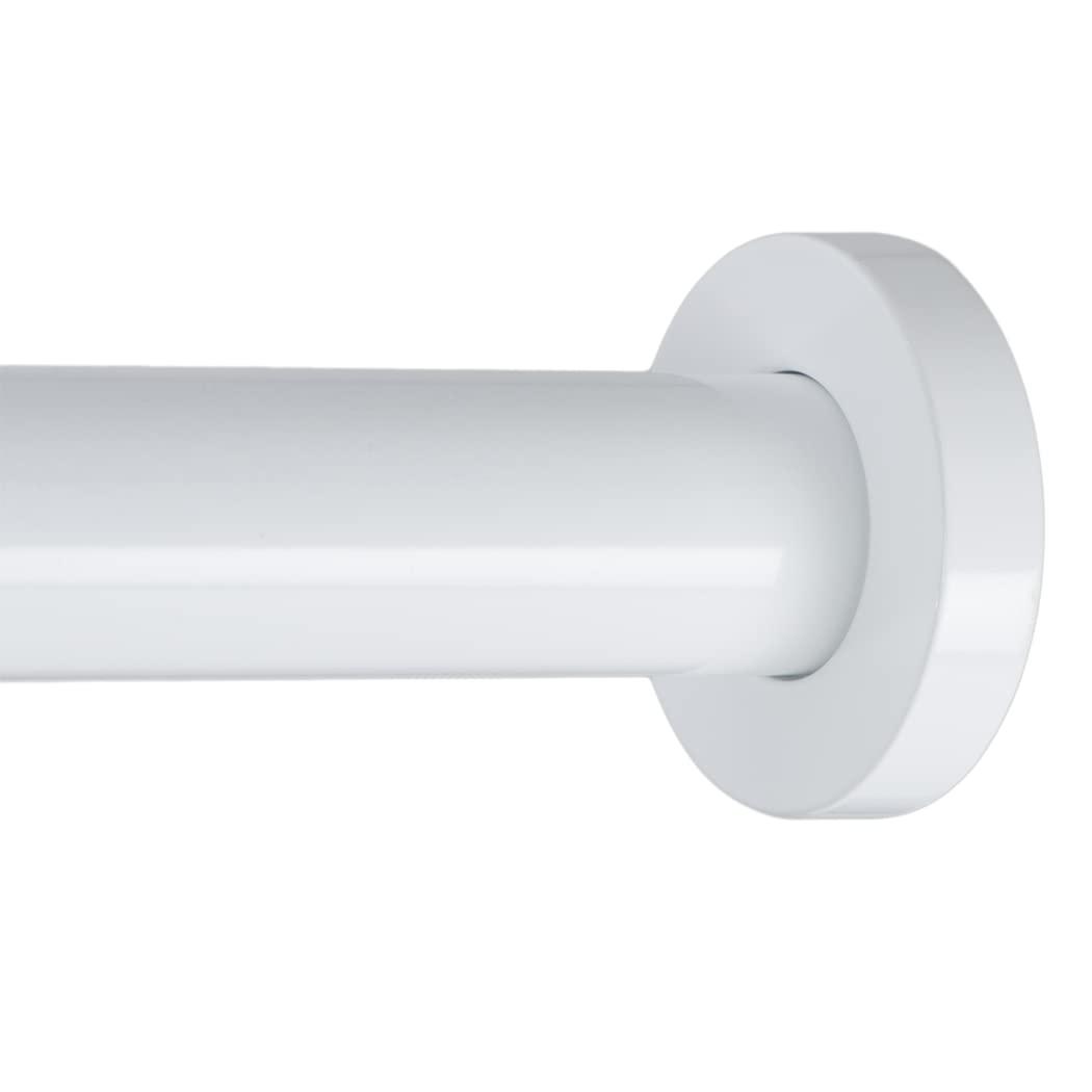 Ivilon Tension Curtain Rod - Hexagonal Spring Tension Rod for Windows or Shower, 24 to 36 Inch, White