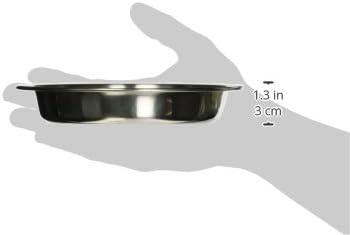 Small Brushed Stainless Steel Elevated Cat Bowl