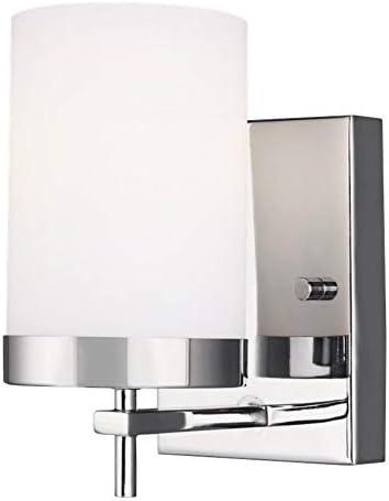 Zire Minimalist Chrome Cylinder Wall Sconce, Direct Wired