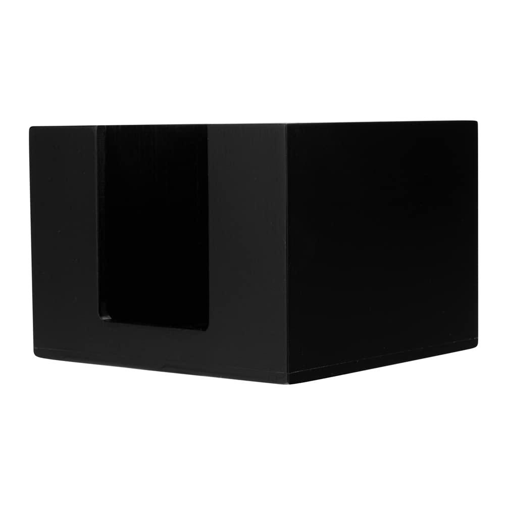 JepoIA 5.5 x 4 Inch Cocktail Napkin Holder 1 Square Flat Napkin Holder - For Bars Kitchen Tables or Countertops Sturdy Black Bamboo Tissue Napkin Holder Dining Room Decor