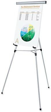 Universal  3-Leg Telescoping Easel with Pad Retainer  Adjusts 34'' to 64''  Aluminum  Silver
