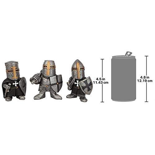Design Toscano Wee Medieval Crusader Knights of The Gothic Realm Statue Set of Three
