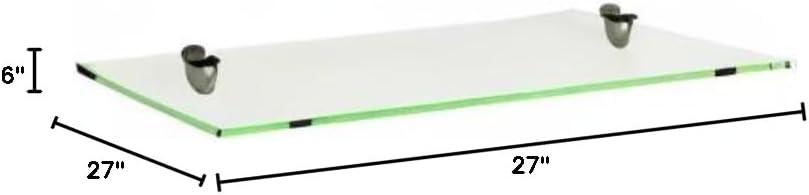 Latitude Run® Glass Accent Shelf with Adjustable Shelves