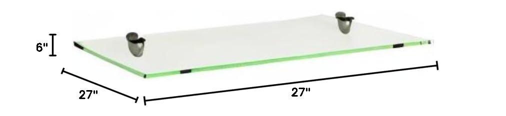 Latitude Run® Glass Accent Shelf with Adjustable Shelves