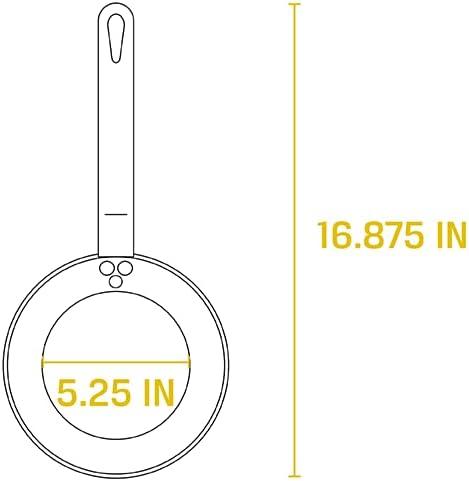 Lodge Cast Iron 8" Seasoned Carbon Steel Skillet, CRS8, 8" Diameter