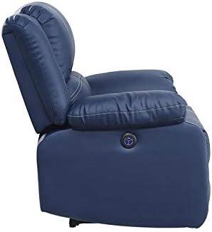 ACME Zuriel Power Motion Sofa in Blue PU