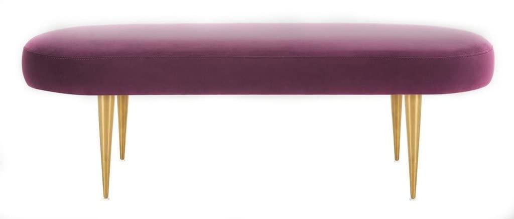 Corinne Oval Bench - SFV4704 - Plum/Gold - Safavieh Couture