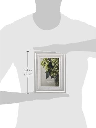 Vera Wang Silver Rectangle Picture Frame with Embossed Detail