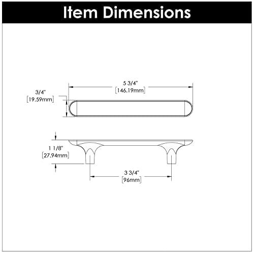 Maven Kitchen Cabinet Handles, Solid Core Drawer Pulls for Cabinet Doors, 3-3/4" (96mm)