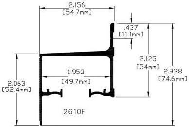 Johnson Hardware 2610F721 1-Door Hardware Set Wall Mount Barn Door Type Sliding Door 72"