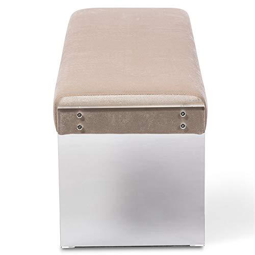 Polyester Blend Upholstered Bench