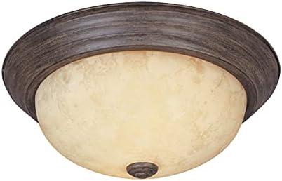 Designers Fountain 11 inch 2-Light Warm Mahogany Flush Mount Ceiling Light, 1257S-WM-AM