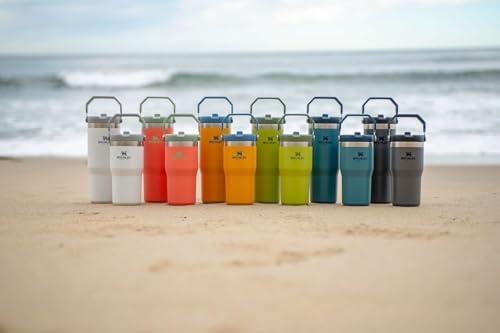 Stanley 20 oz Stainless Steel Ice Flow Flip Straw Tumbler Black 2.0: Dishwasher-Safe Drinkware for Hot & Cold Beverages