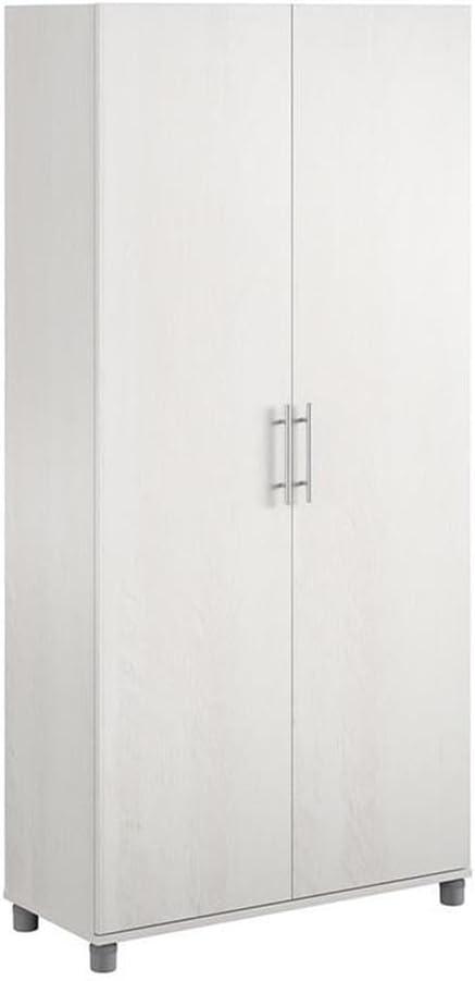 Systembuild Camberly 36" Utility Storage Cabinet, Ivory Oak