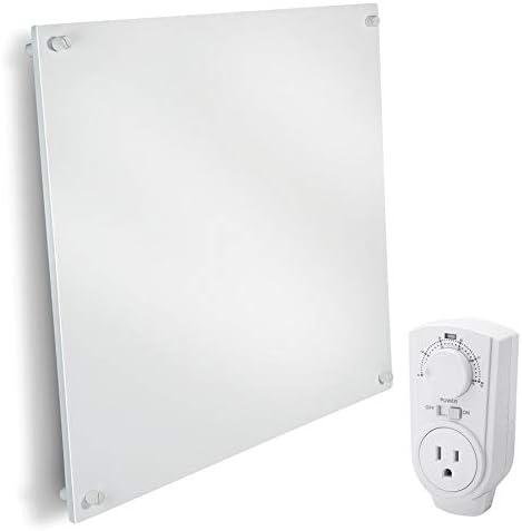 White Ceramic Wall Mount Convection Heater with Thermostat