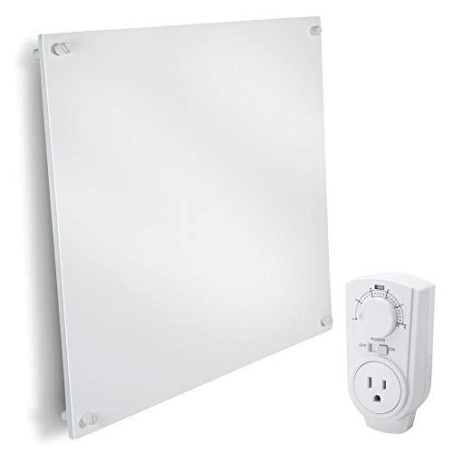 Wall Mount Space Heater Panel- 400 Watt Convector Heater, 120V Electric Heat Reflector | Ideal for 200 Sq Ft Room