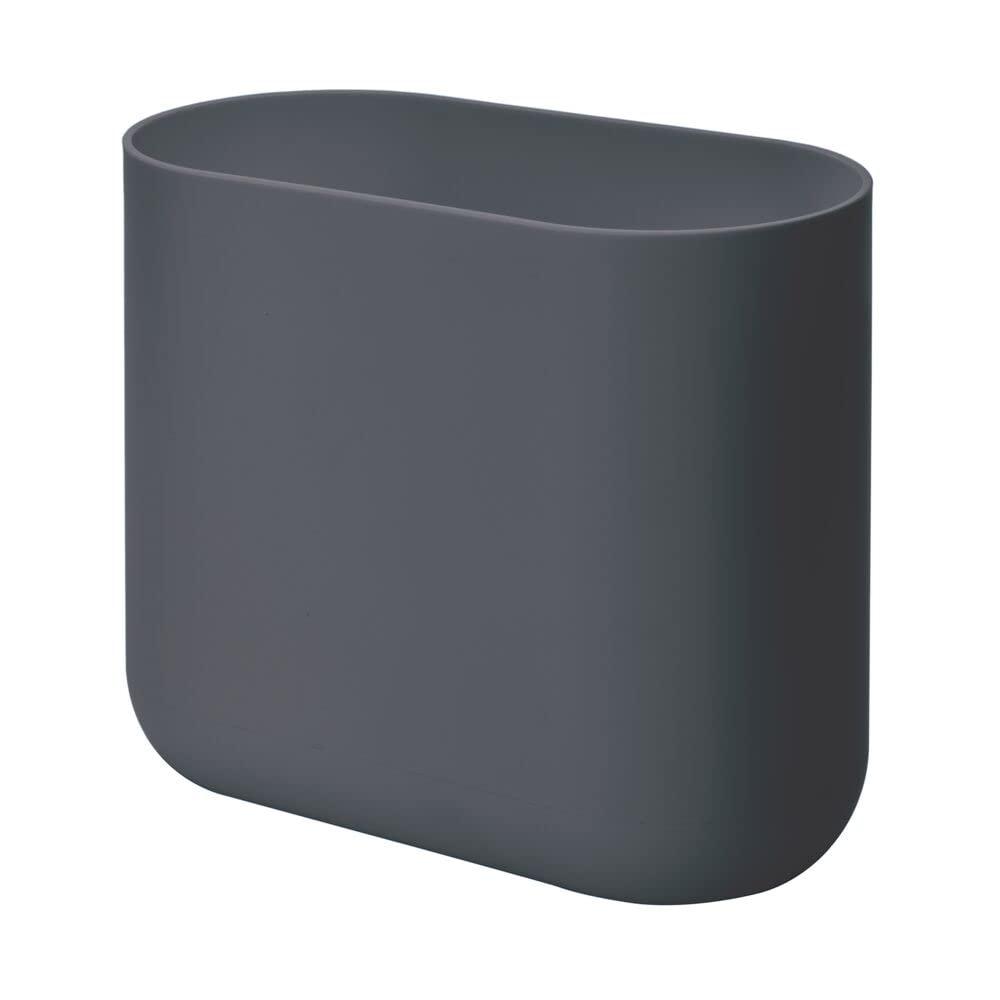 Charcoal Recycled Plastic Slim Oval Waste Basket