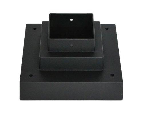 Black Aluminum Outdoor Pier Mount Base