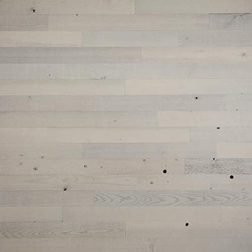 Coastal White Reclaimed Wood Peel and Stick Wall Panels