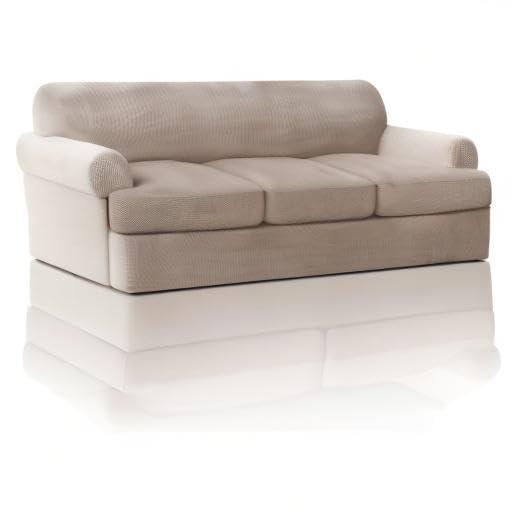 PrinceDeco T Cushion Sofa Slipcover 4 Pieces Sofa Covers for T Cushion Couch Soft Sofa Slip Covers Furniture Protector with 3 Individual T Shape Seat Covers Width Up to 90 Inch, Sand