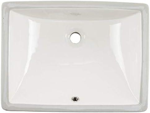 Wells Sinkware Rhythm Series 15'' Ceramic Rectangular Bathroom Sink with Overflow