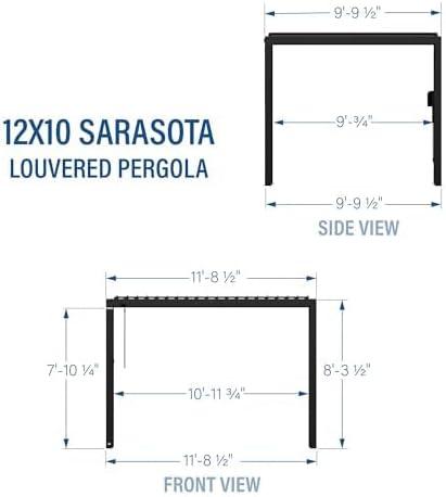 Sarasota Steel Louvered Pergola