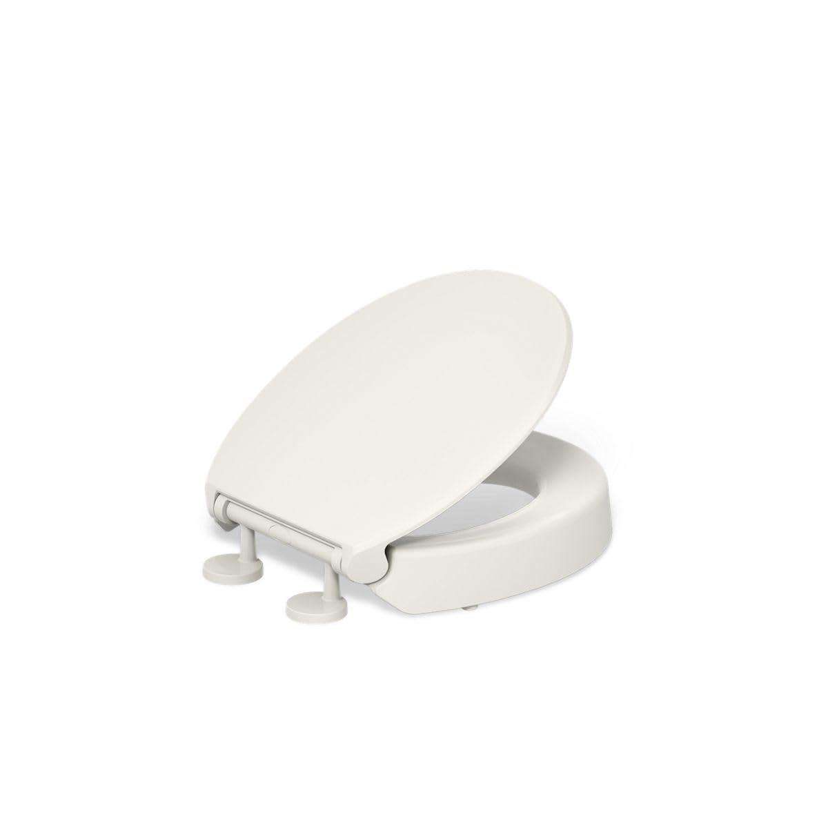 Hyten Elevated Toilet Seat with Quiet-Close Lid and Seat and Grip-Tight Bumpers