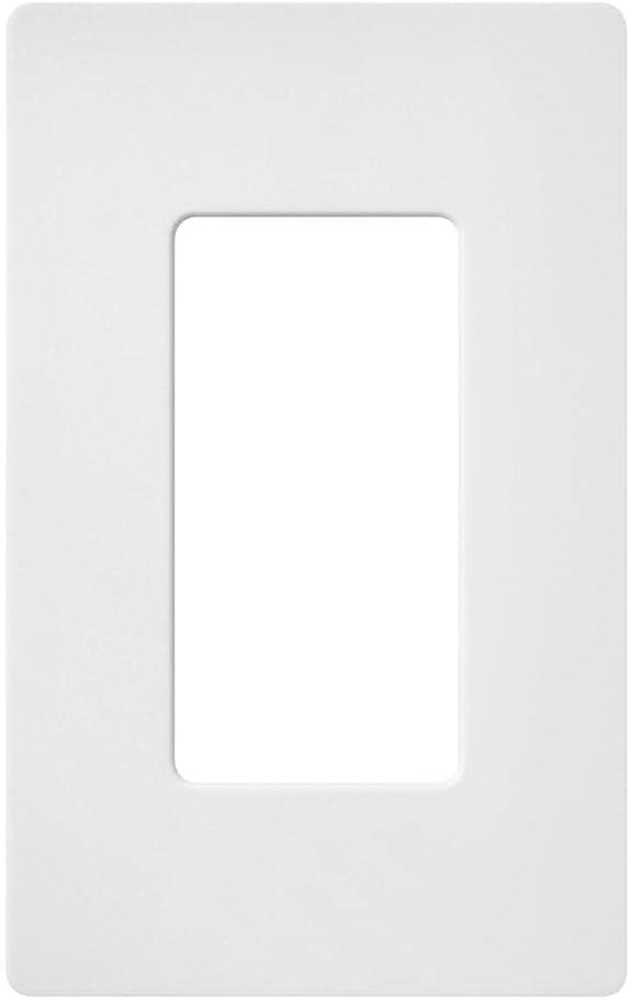 Snow White Plastic Screwless Single Gang Wall Plate